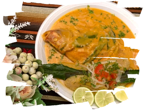 Pescado el salsa de mariscos